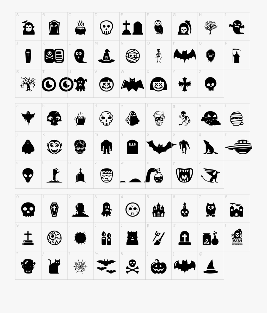 Clip Art Monster Mash Font, Transparent Clipart