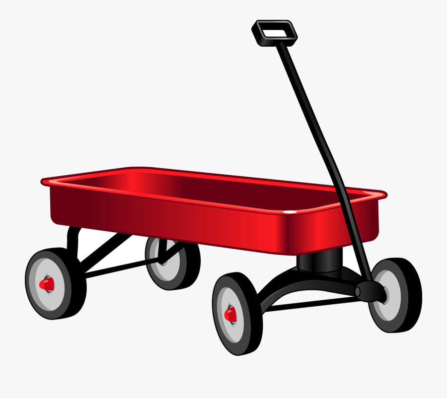 Child Red Wagon, Transparent Clipart