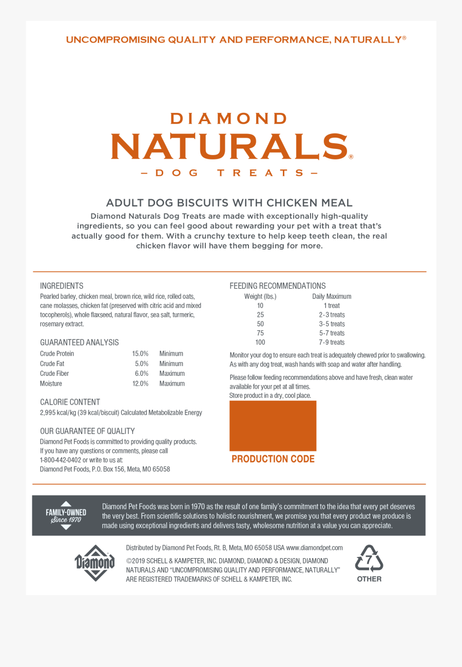 Back Of Bag - Diamond Naturals Large Breed Puppy, Transparent Clipart