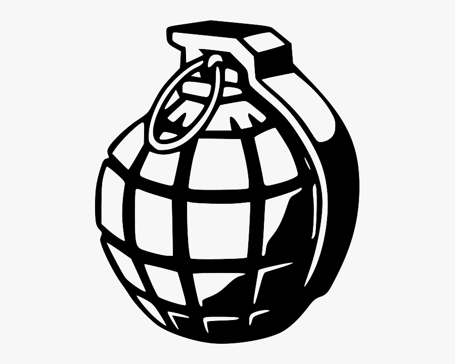 Grenade, Wings, Black, War, Fighter, Armed, Throw - Hand Grenade, Transparent Clipart