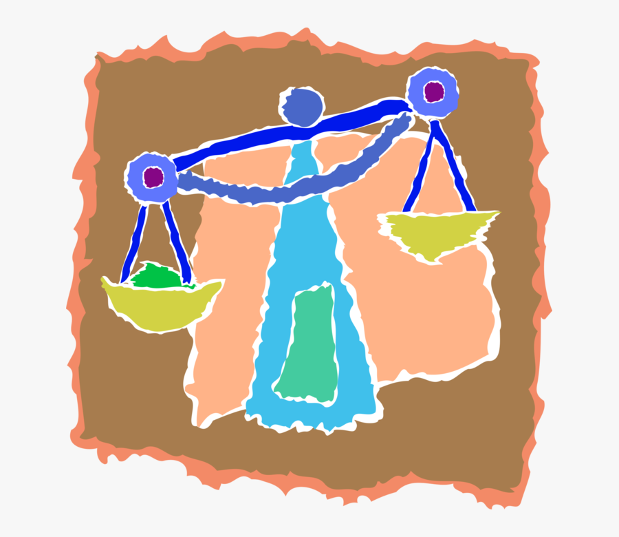 Vector Illustration Of Weighing Scales Force-measuring - Illustration, Transparent Clipart