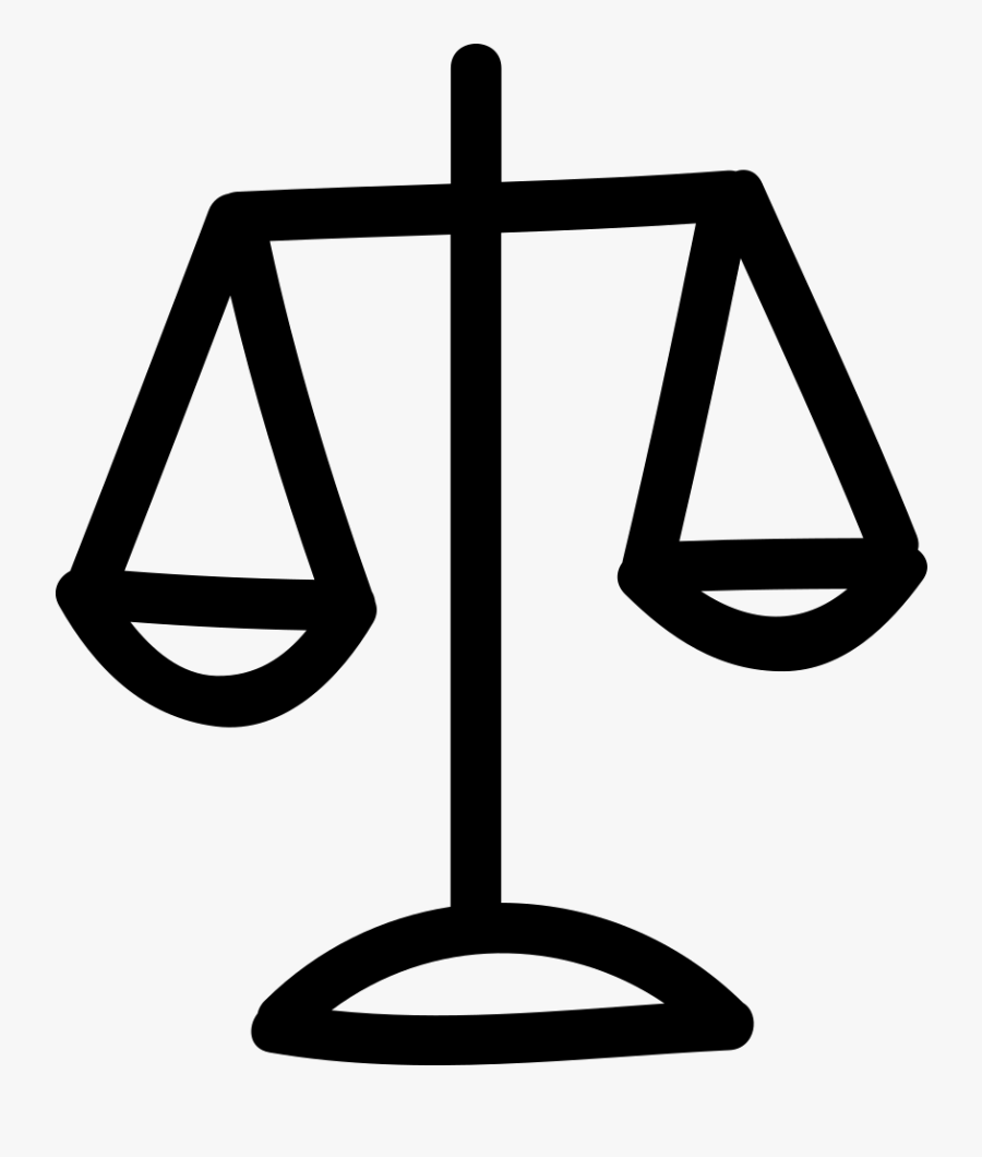 Balance Scale Hand Drawn Symbol - Dibujar Una Balanza Facil, Transparent Clipart
