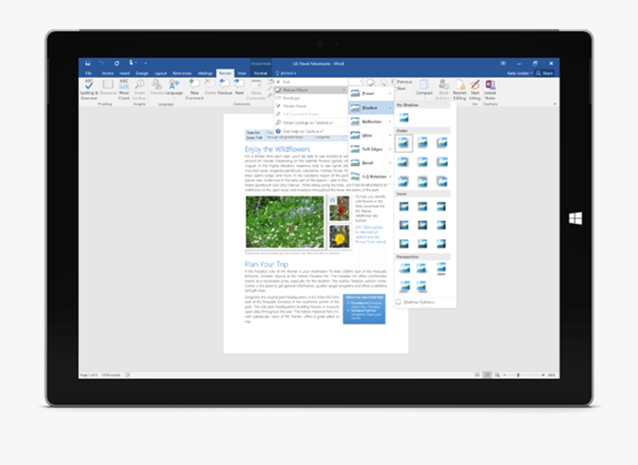 Learn Microsoft Word - Word Windows 10 Tablet, Transparent Clipart