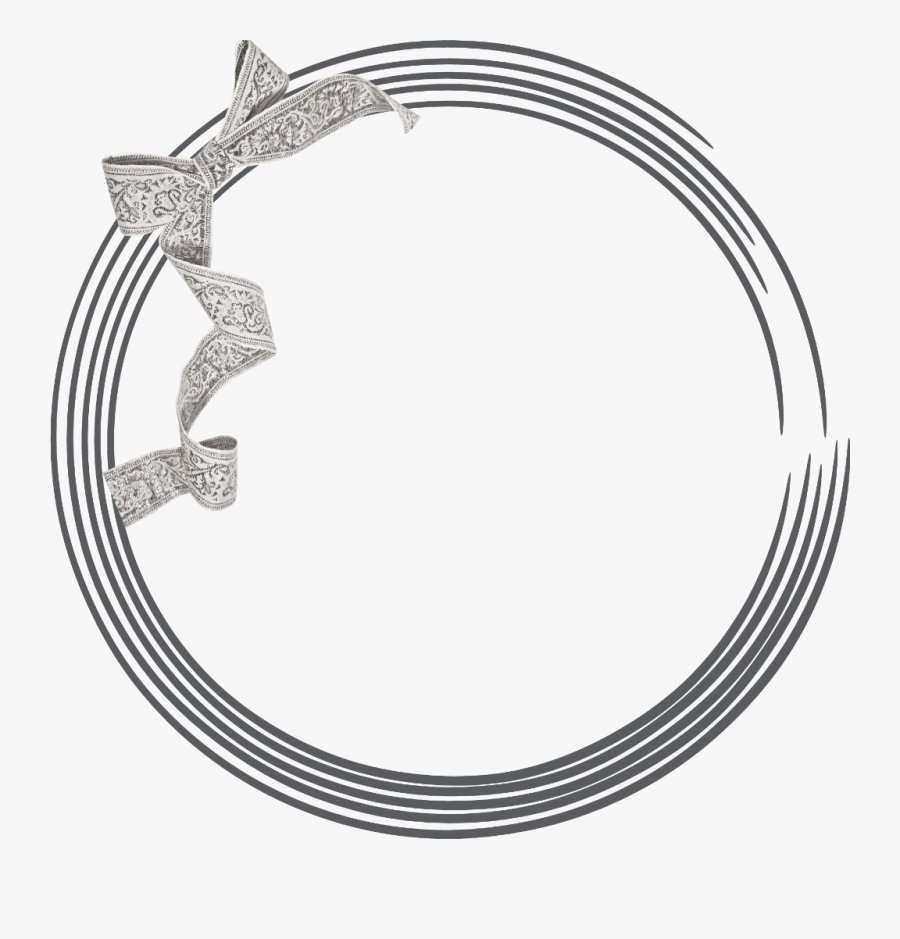 #mq #silver #circle #bow #bows #frames #border #borders - Circle, Transparent Clipart