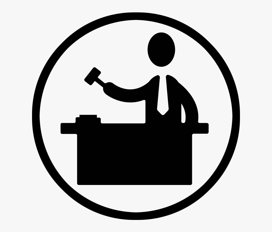 Judge Lawyer Court Gavel Barrister - Judge, Transparent Clipart