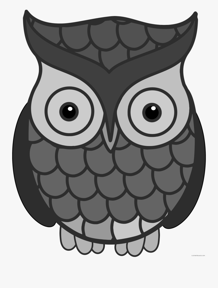 Judge Clipart Owl - Grayscale Owl, Transparent Clipart