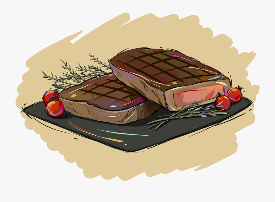 Transparent Ham And Cheese Sandwich Clipart - Steak Anime, Transparent Clipart