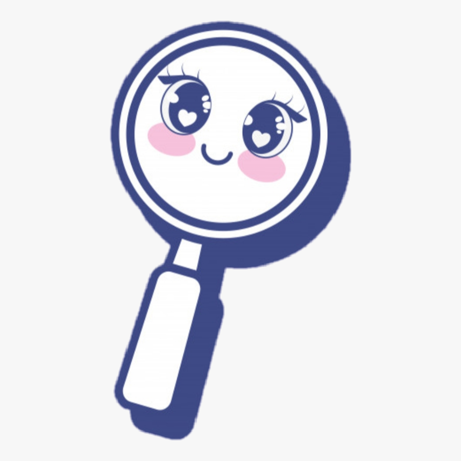 Kawaii Freetoedit Scmagnifyingglass Magnifyingglass - Magnifying Glass Kawaii, Transparent Clipart
