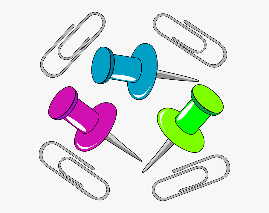 Pins, Clipboard, Paper Clip, Paper-clip, Office - Office Supply Clip Art, Transparent Clipart