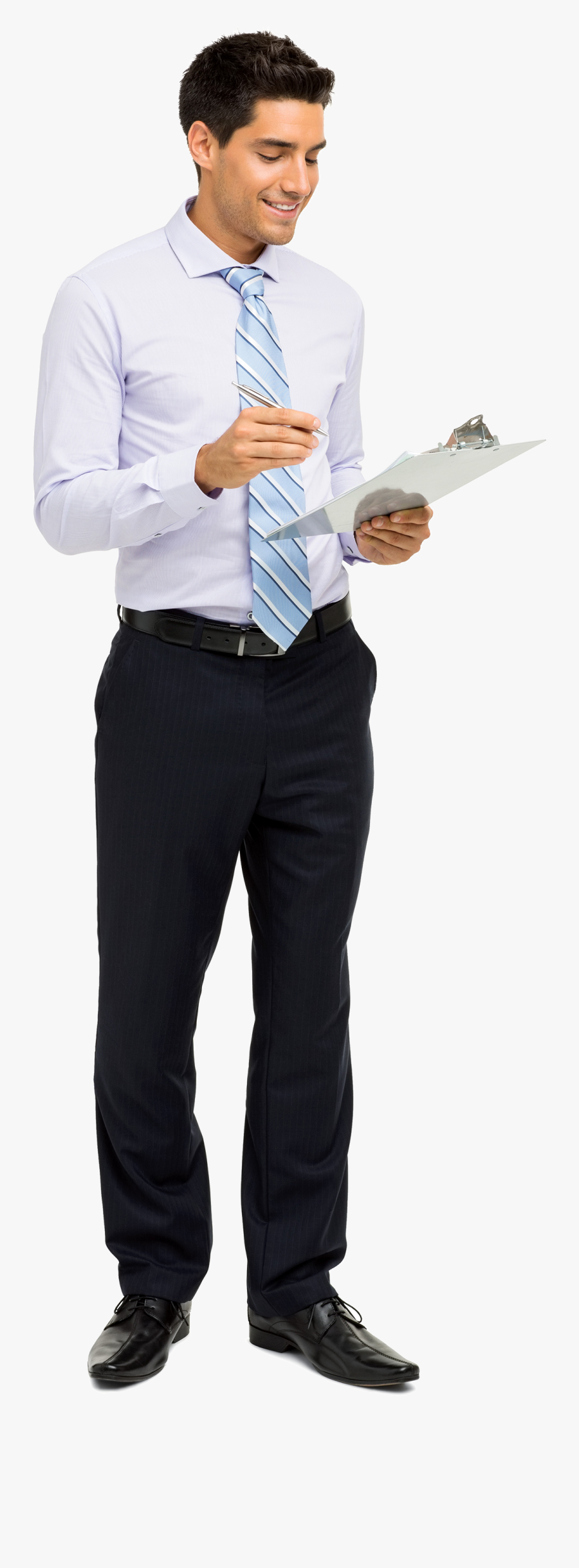 Guy Holding Clipboard Png, Transparent Clipart
