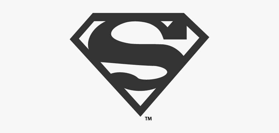 Superman - Superman Logo Black Png, Transparent Clipart