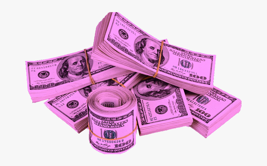 Bands Money Stacks $ Dollarsign - Background Uang Power Point, Transparent Clipart