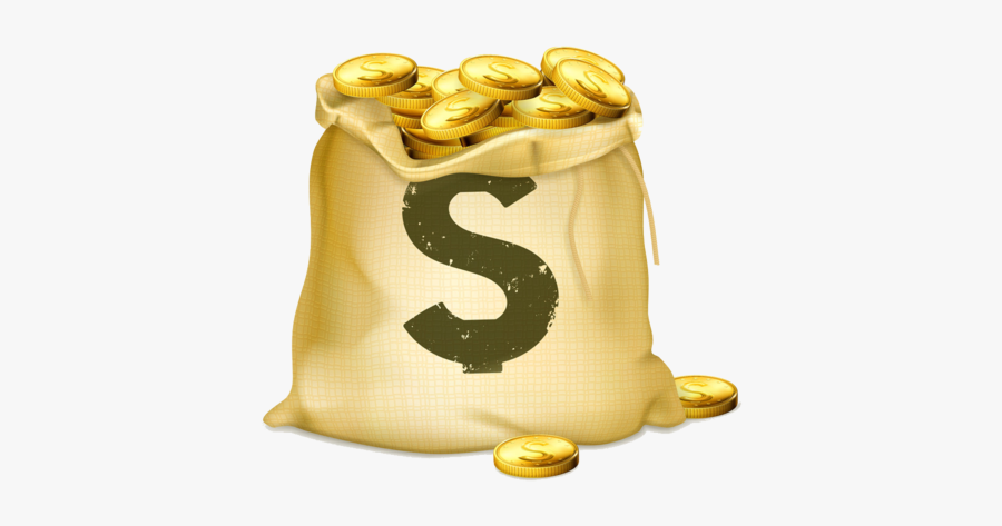 Coin Bag Vector Png, Transparent Clipart