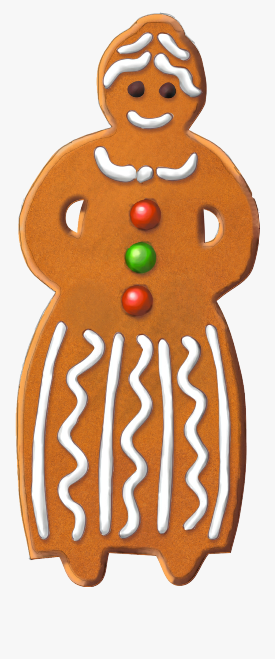 Transparent Background Gingerbread Woman Png, Transparent Clipart
