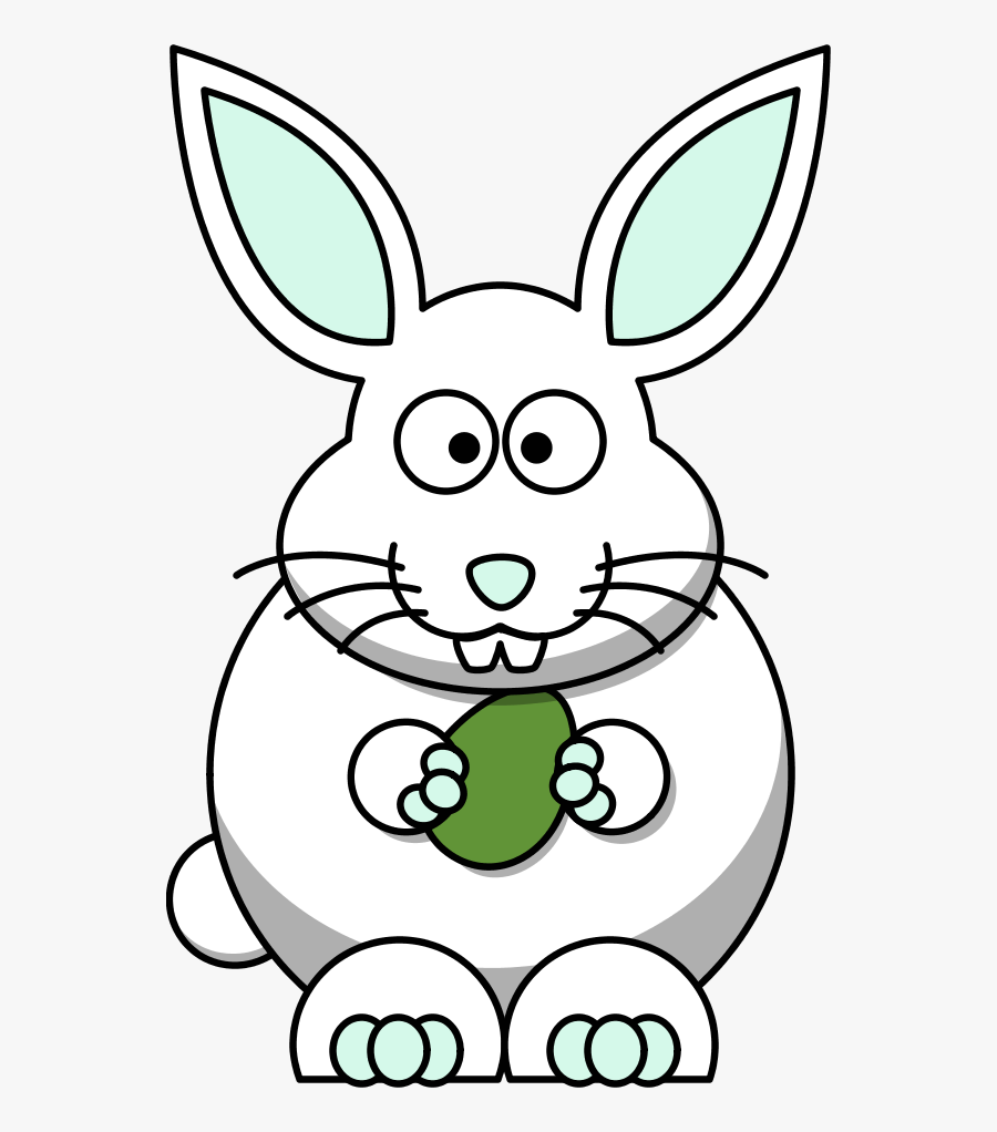 Vector Clip Art - Cartoon Rabbit Looking Up, Transparent Clipart