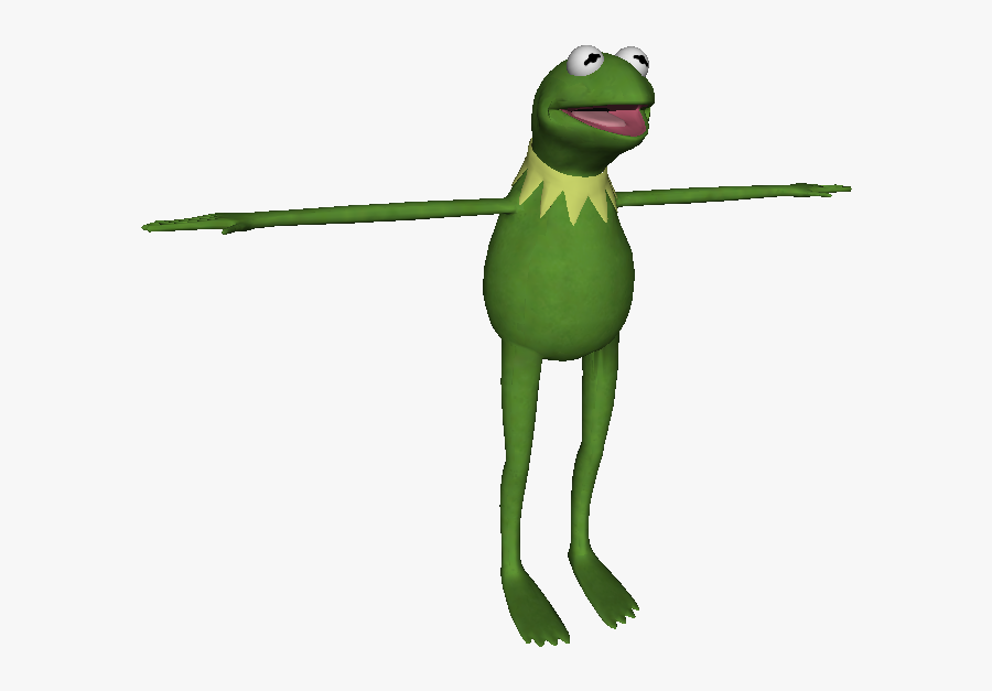 Download Zip Archive - Kermit The Frog T Pose, Transparent Clipart
