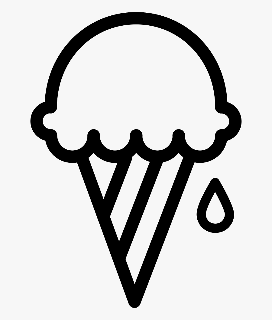 Ice Cream Cone Outline - Ice Cream Outline Png , Free Transparent ...