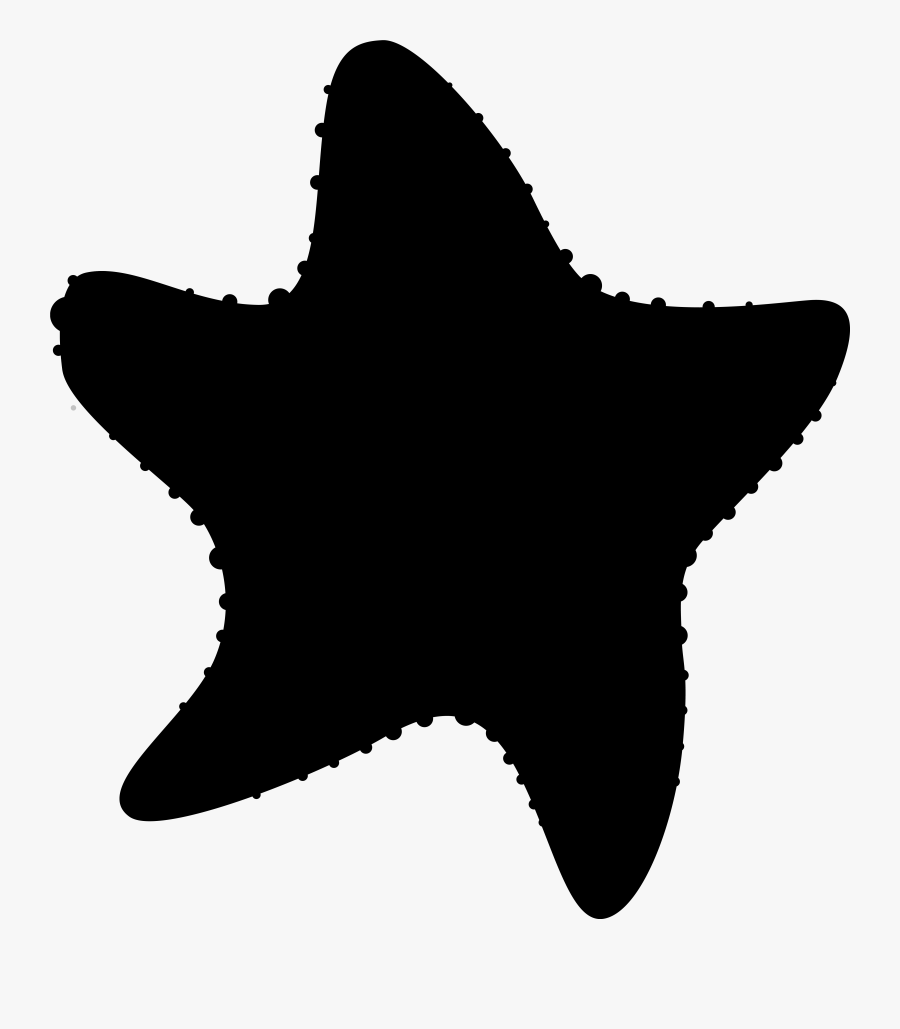 Starfish Clip Art Silhouette - Clipart Starfish Silhouette, Transparent Clipart