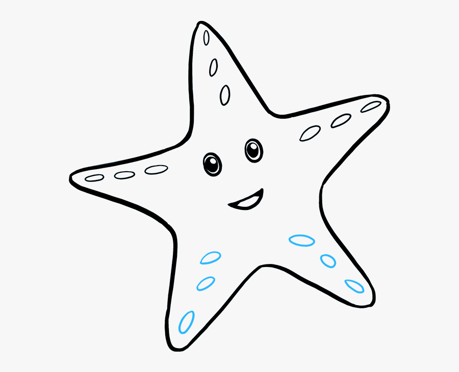 Drawing Starfish Paper - Easy To Draw Starfish, Transparent Clipart