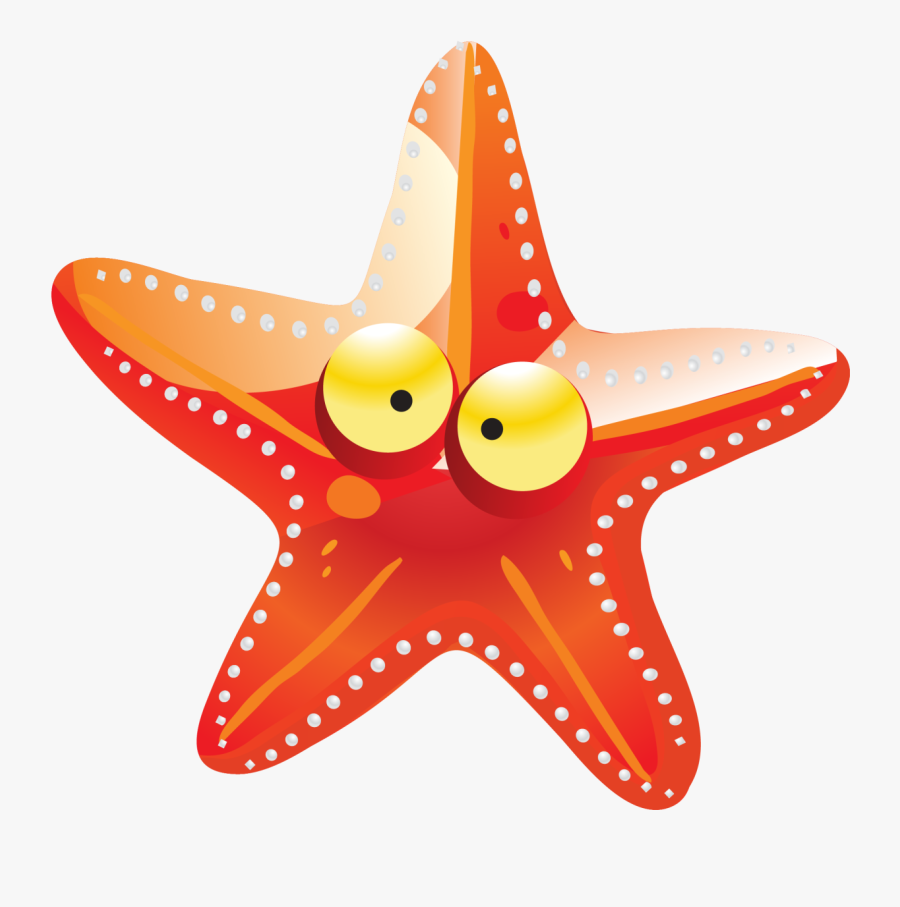 Starfish Orange Cartoon Star Decorative Transparent - Starfish Clipart Png, Transparent Clipart