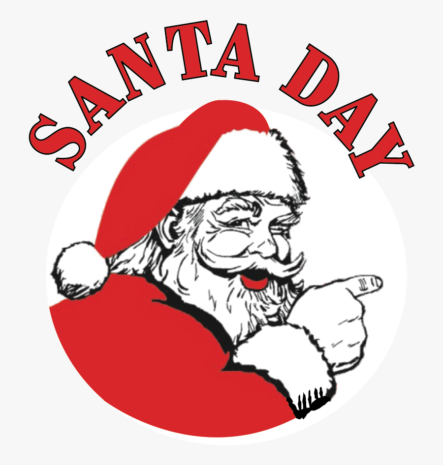 Santa Logo Round, Transparent Clipart
