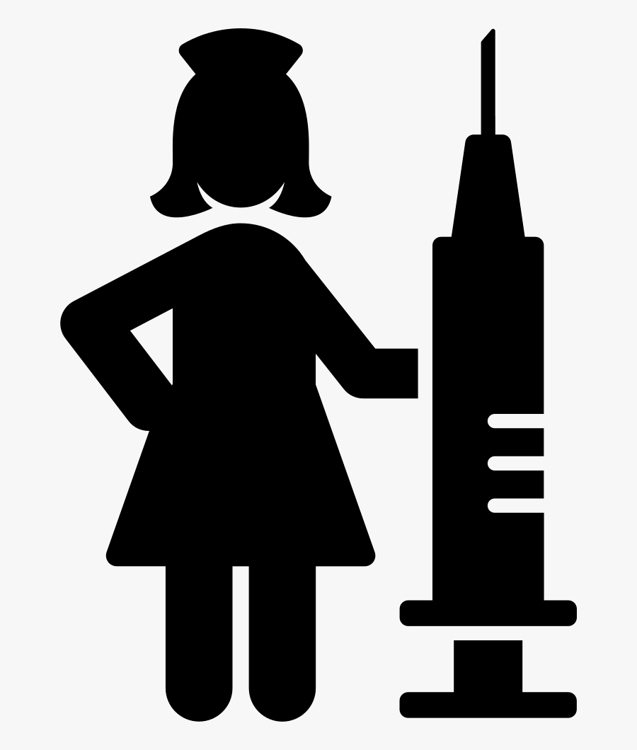 Nurse With Syringe - Female Teacher Icon Png, Transparent Clipart