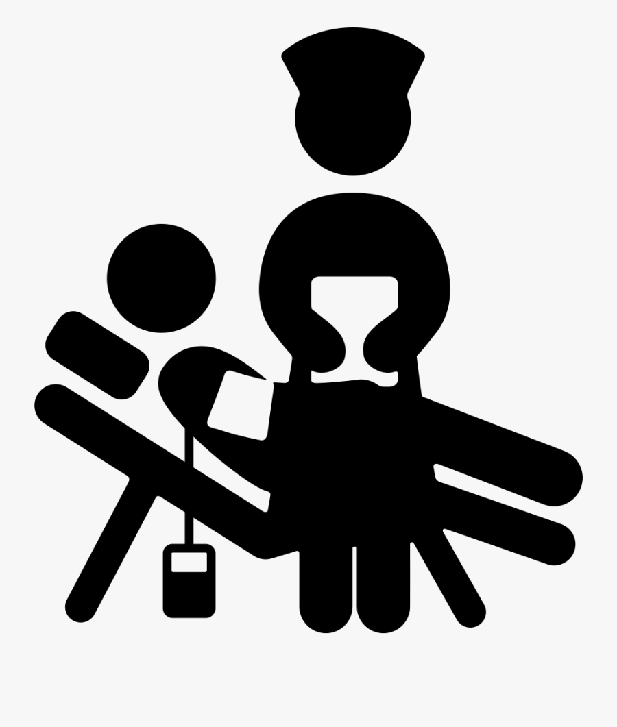 Nurse Attends To A Patien - Enfermera Paciente Vector Png, Transparent Clipart