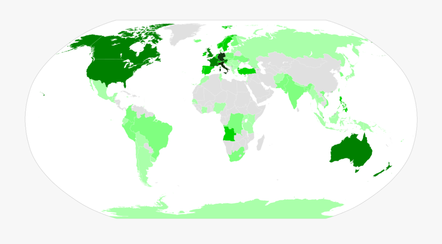 Locate The Countries In The World Map E, Transparent Clipart