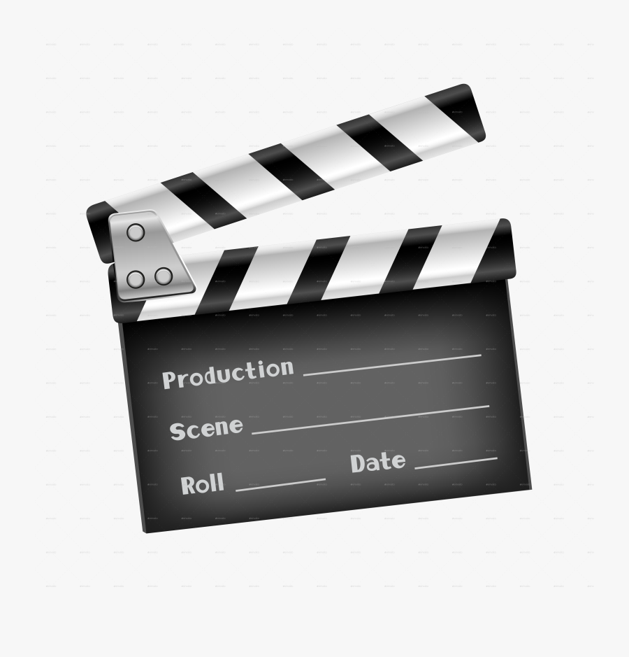 Movies Vector Clapper Board Invitation - Clapper Board Transparent Background, Transparent Clipart