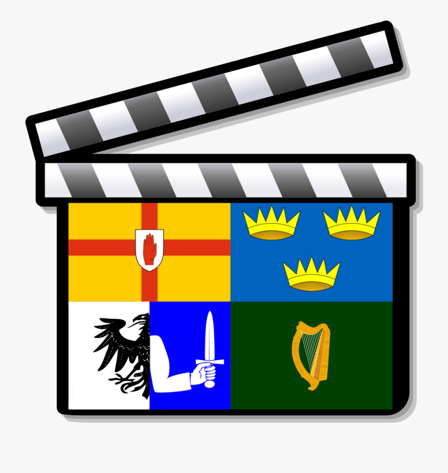Ireland Film Clapperboard - Cinema In South Africa, Transparent Clipart