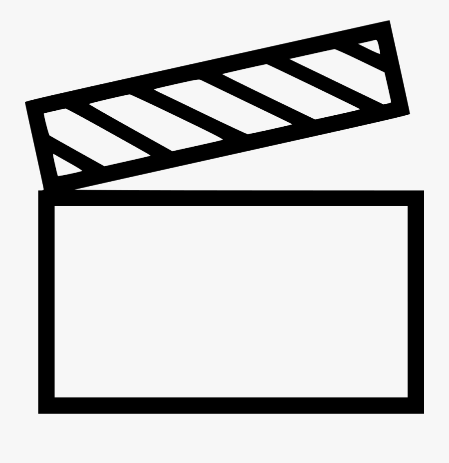 Clapper Board - Line Art, Transparent Clipart