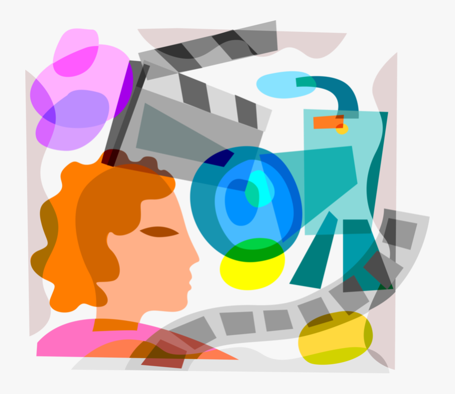 Vector Illustration Of Hollywood Cinematic Motion Picture - Graphic Design, Transparent Clipart