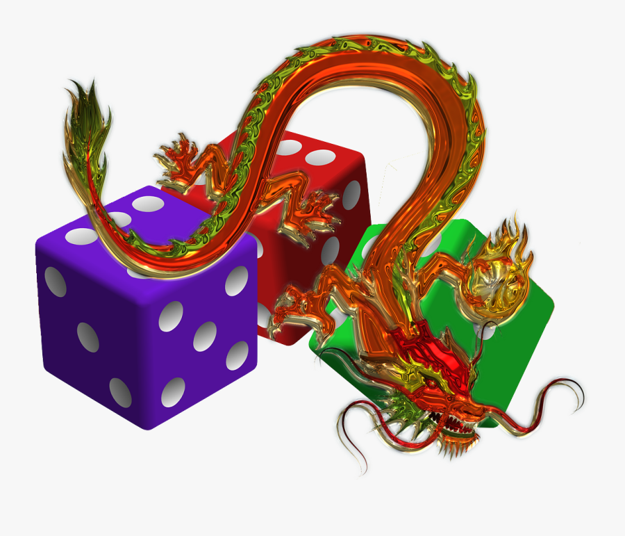 Dice Clipart Casino Dice - Chinese Dragon Ornament Png, Transparent Clipart