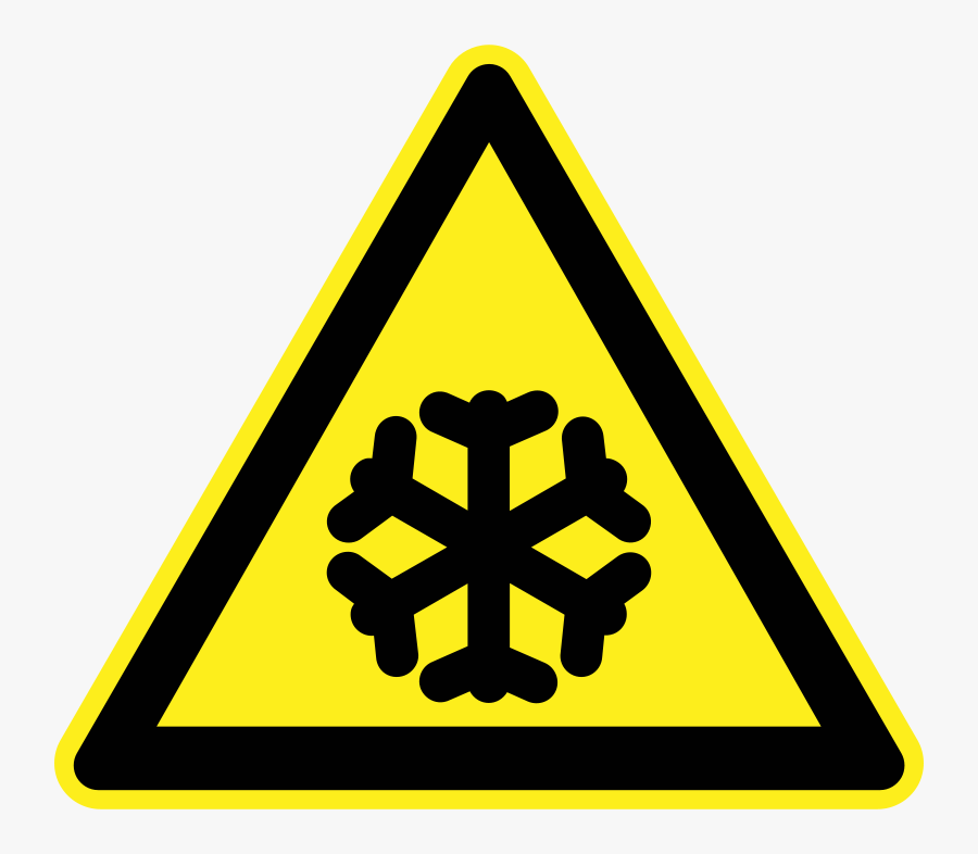 Signs Hazard Warning - Snow Warning, Transparent Clipart
