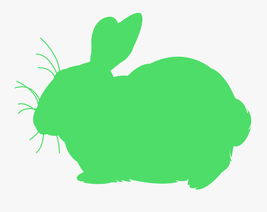 Clipart Solid Color Silhouette Bunnies, Transparent Clipart