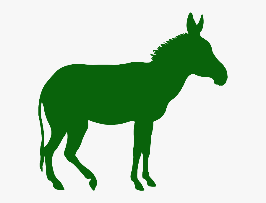 Red Donkey Silhouette, Transparent Clipart