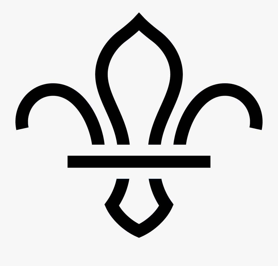Scouts - Uk Scout Logo Black And White, Transparent Clipart