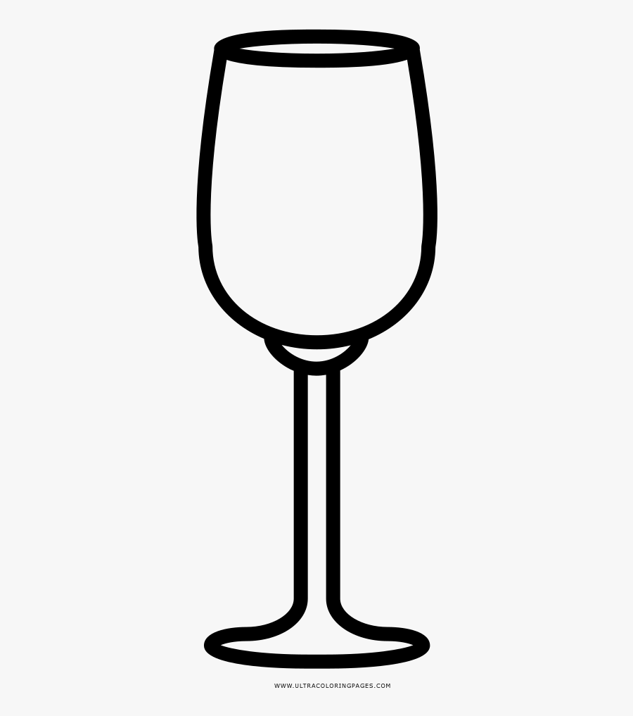 Wine Glass Coloring Page - Wine Glass, Transparent Clipart