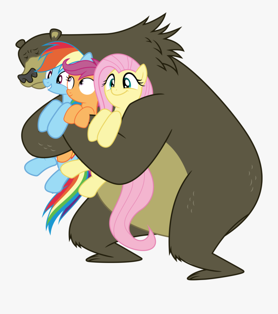 Group Hug W Harry The Bear, Vol 2 By Itv-canterlot - Cartoon, Transparent Clipart
