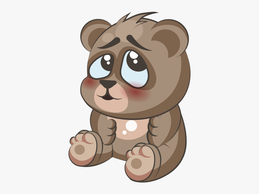 Clip Art Bear Emoji - Embarrassed Cartoon, Transparent Clipart