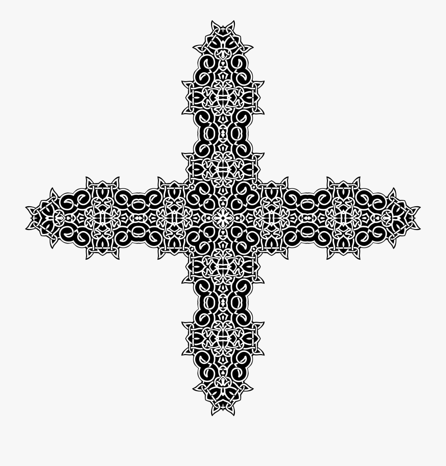 Celtic Knot Ornament Derivation Cross 2 Clip Arts - Cross, Transparent Clipart