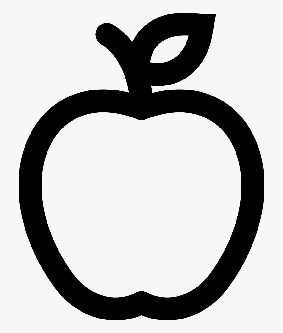 Pair Of Apples Outline Png - Outlined Images Of Apple, Transparent Clipart