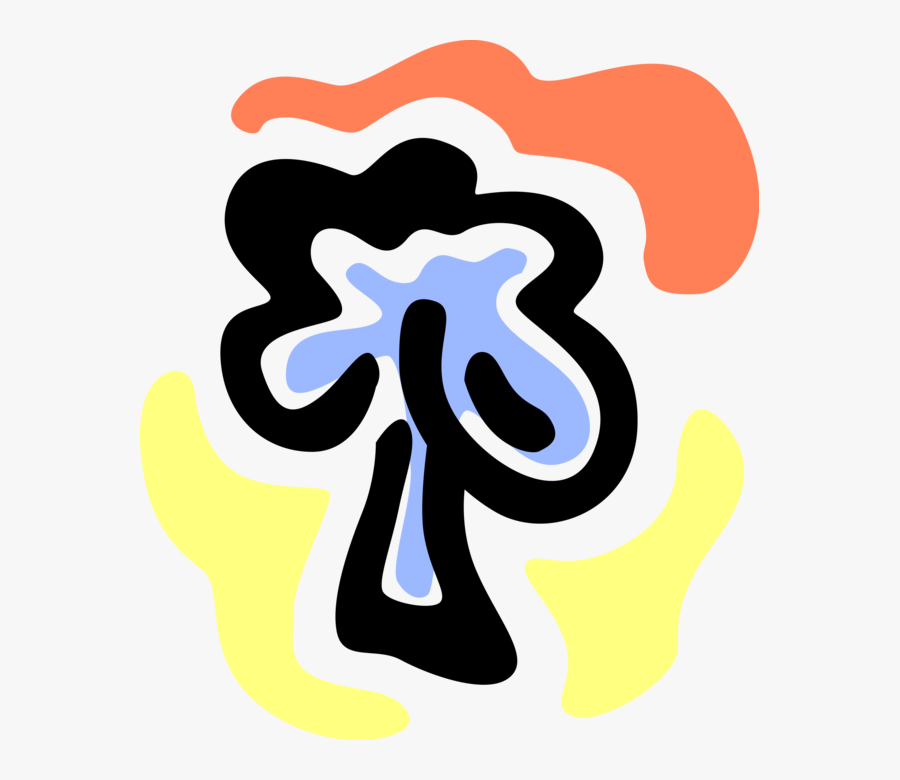 Vector Illustration Of Deciduous Forest Maple Tree, Transparent Clipart