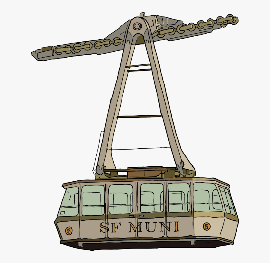 Free To Use Public Domain Transportation Clip Art - Aerial Tramway Vector, Transparent Clipart