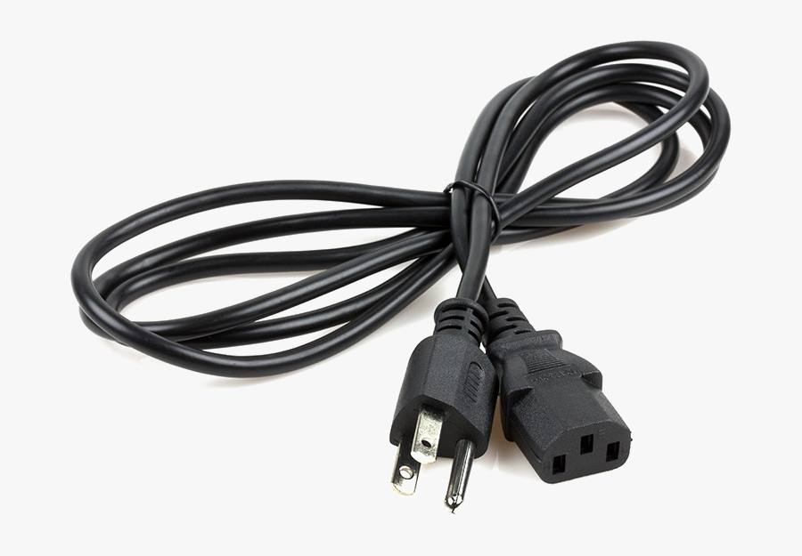 Power Cable Png Image - Computer Power Cord Png, Transparent Clipart