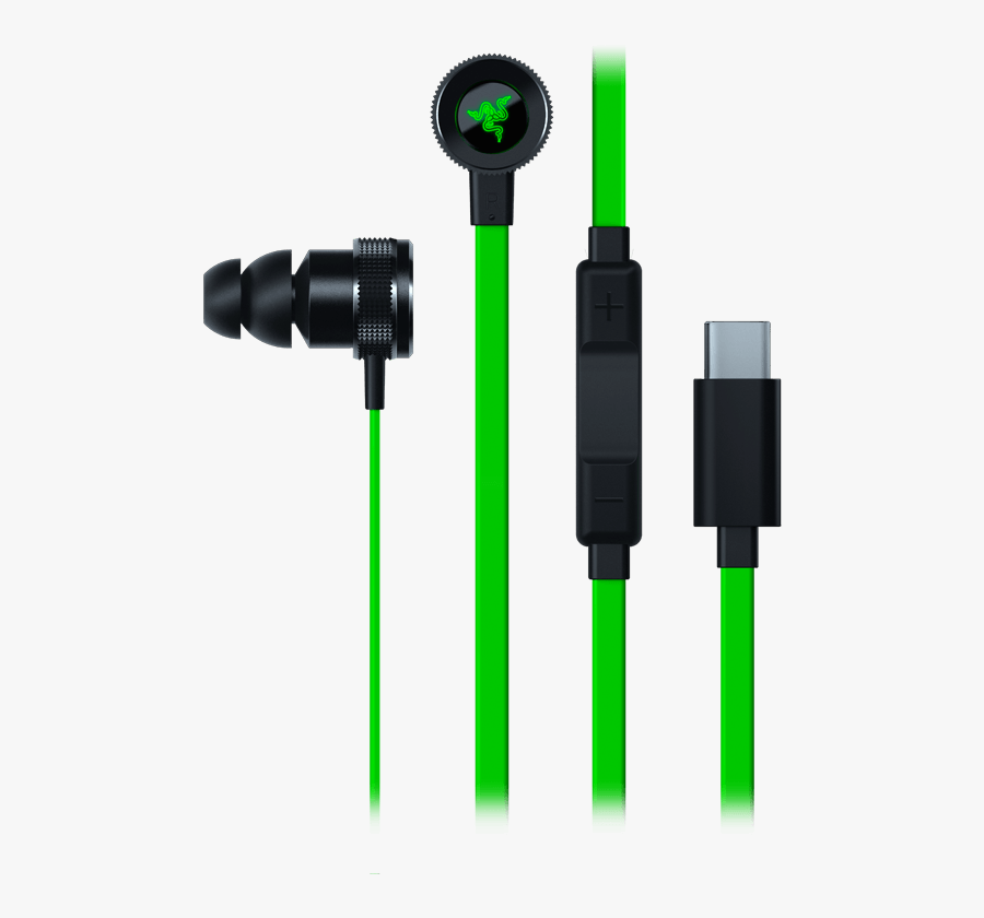 Earbuds Clipart Digital Music - Razer Hammerhead Pro V2 Usb C, Transparent Clipart