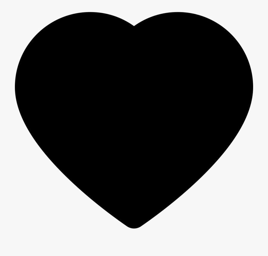 Heart Shape - Black Heart Twitter Emoji, Transparent Clipart