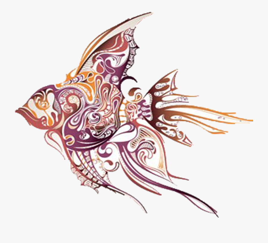 Clip Art Angelfish Artist Drawing Tropical - Angel Fish Tattoo, Transparent Clipart