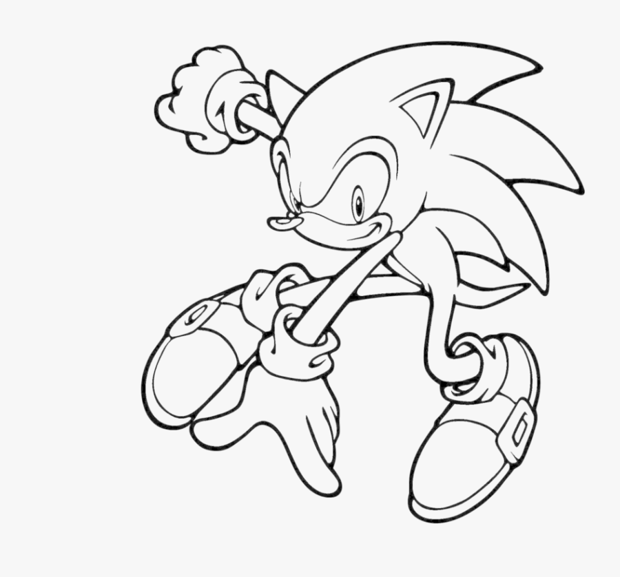 Sonic The Hedgehog Pictur Coloring, Transparent Clipart