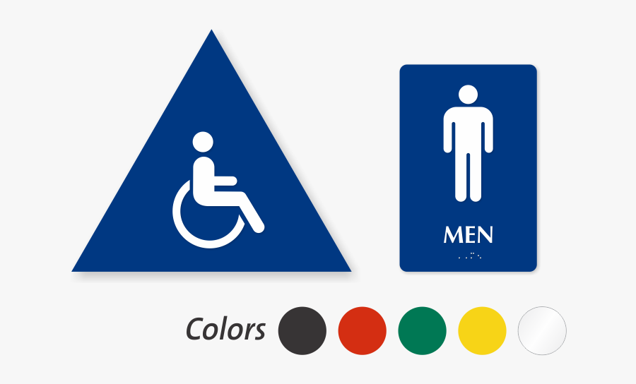California Bathroom Sign Kit - Male Female Disabled Toilet Sign, Transparent Clipart